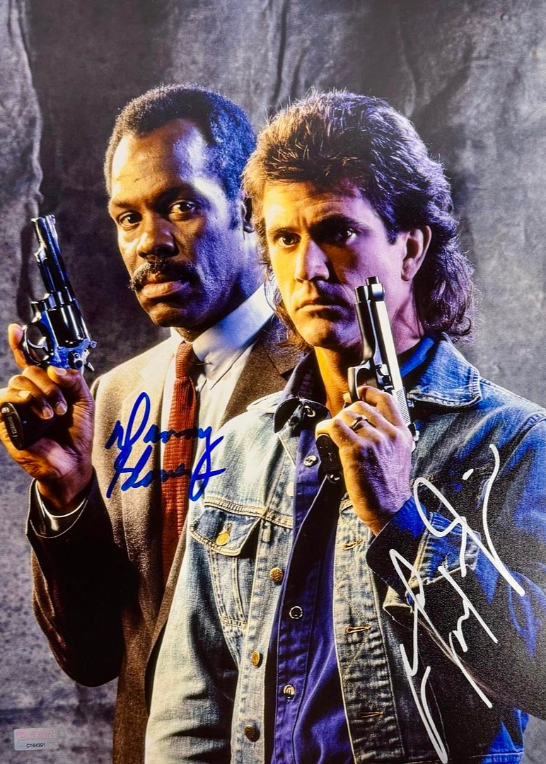 Danny Glover & Mel Gibson Signed 11x14 Photo (Lethal Weapon) - PSA / Celebrity Authentics #02